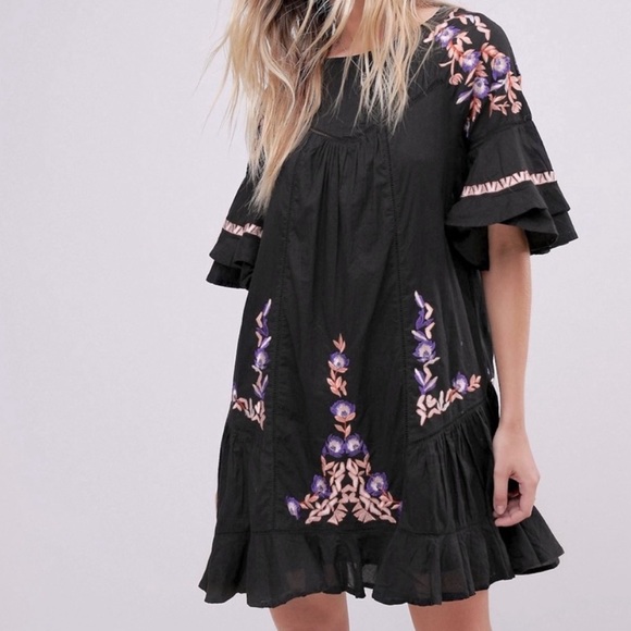 ❤️Free People Pavlo Babydoll Embroidered Dress NWT - Picture 3 of 6